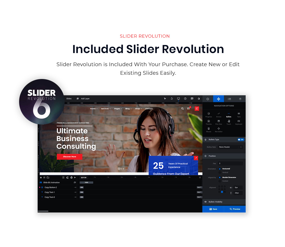 Included Slider Revolution